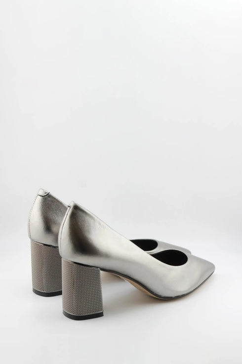 Capelli Rossi Pointed Toe Leather Block Heel
